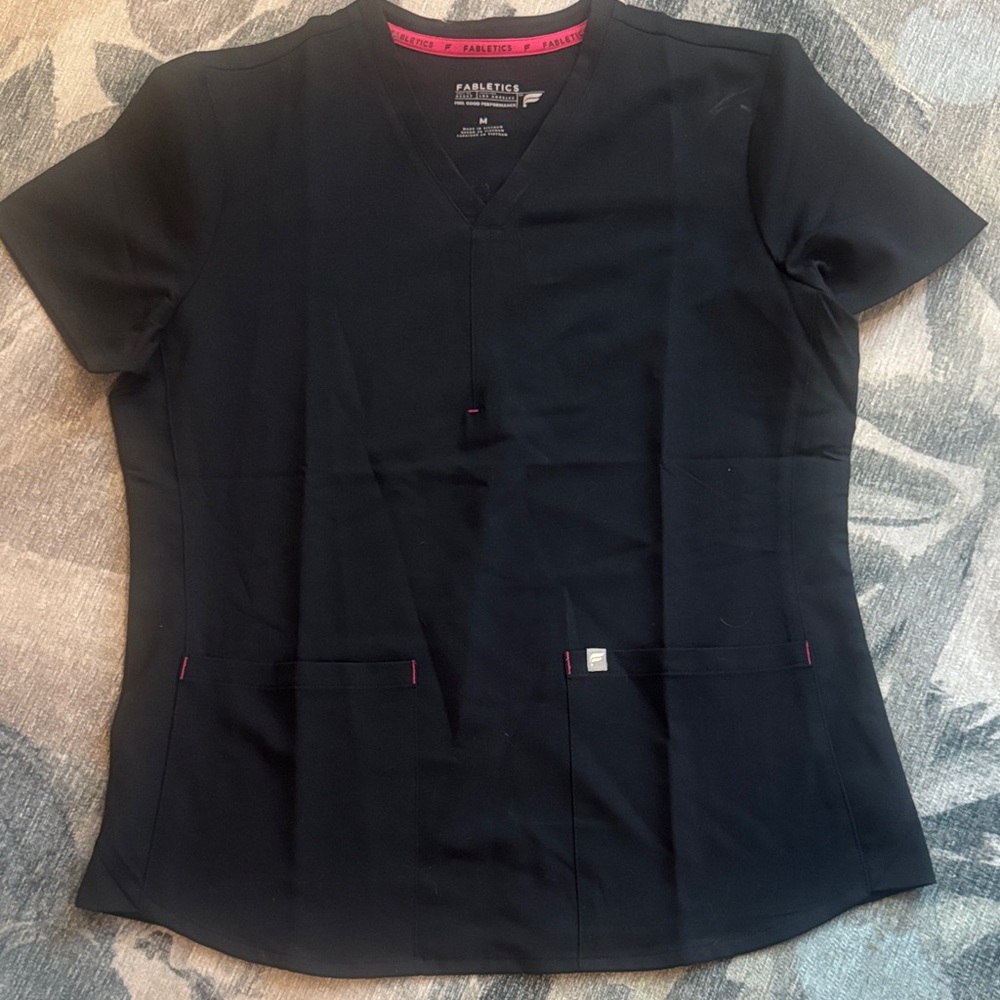 Fabletics Black scrub Top